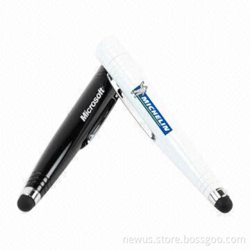 Multifunction Promotional USB Pen Drives with Stylus, Made of Metal Material